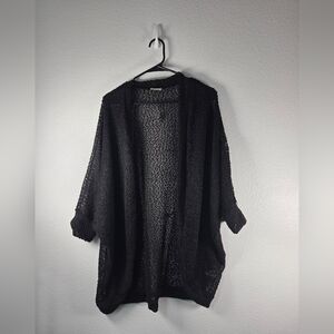 Elegant Black Open-Front Cardigan